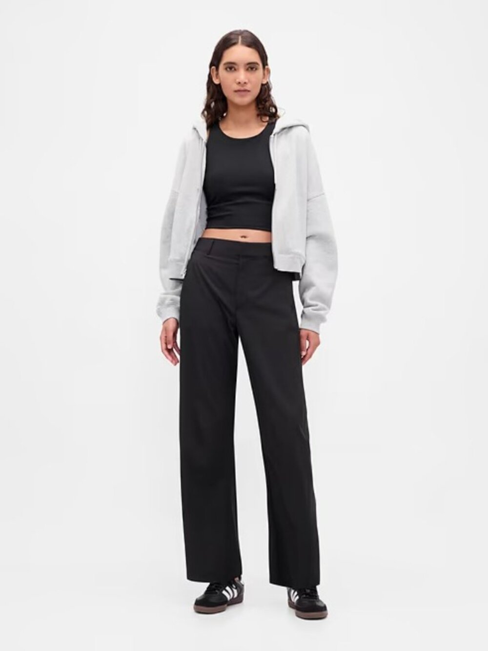 NWT GapFit Lightweight 4-Way Stretch Wide Leg Pants XL Tall Black